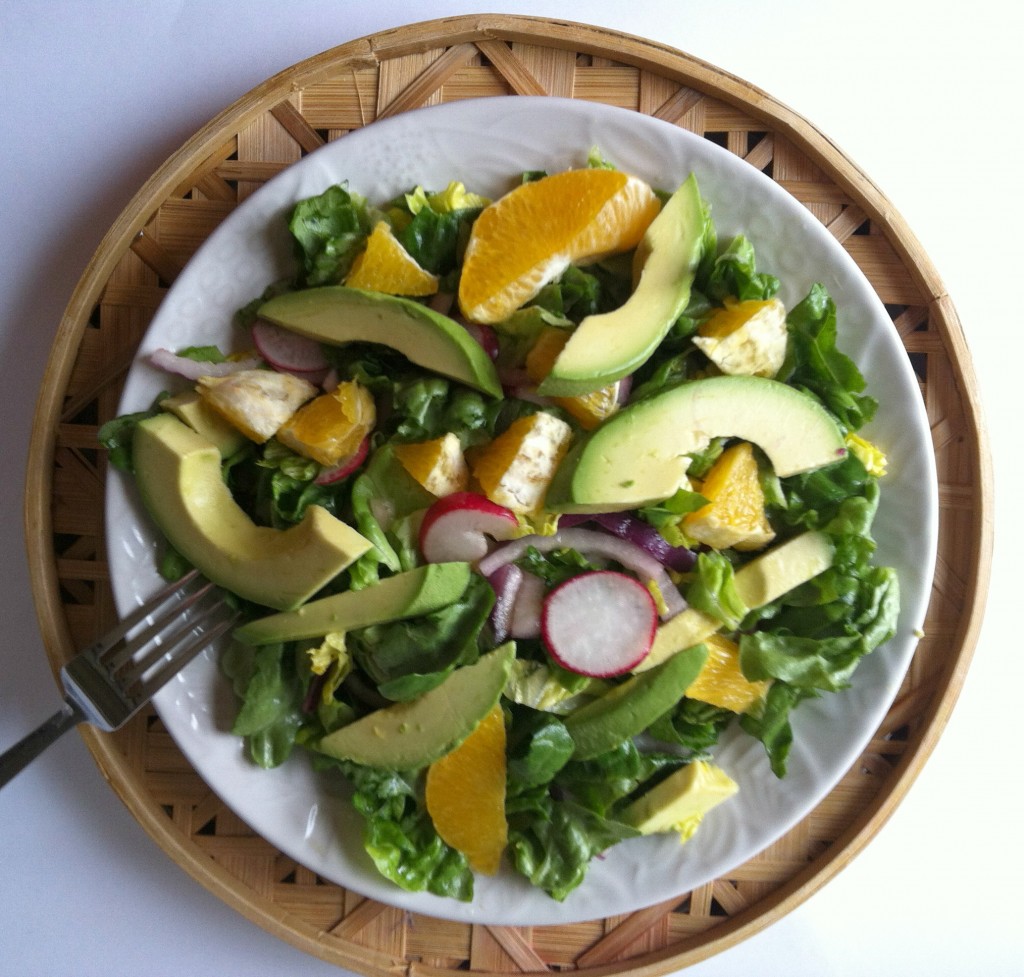 Butter Lettuce with Avocado, Orange and a Lime Vinaigrette