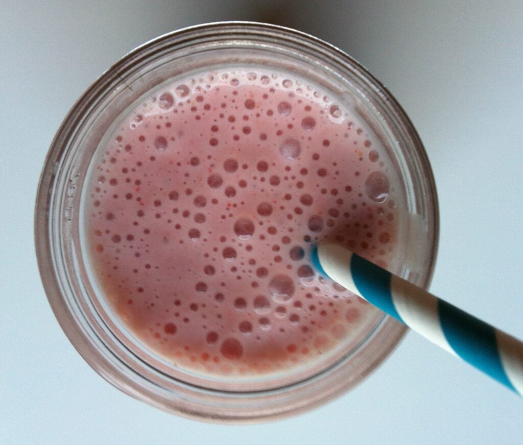 Blood Orange, Strawberry Banana Smoothie