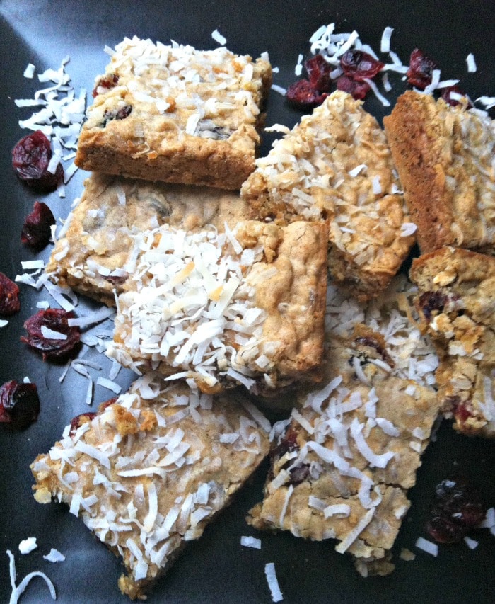 Chewy Coconut Cranberry Granola Bars {Kids Cook Monday}