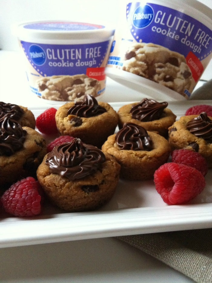Gluten Free Nutella Chocolate Chip Cookie Cups
