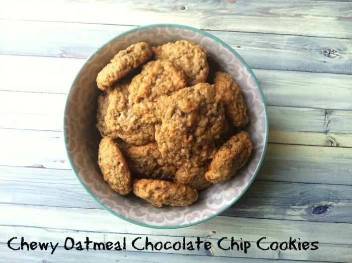 Chewy Oatmeal Chocolate Chip Cookies