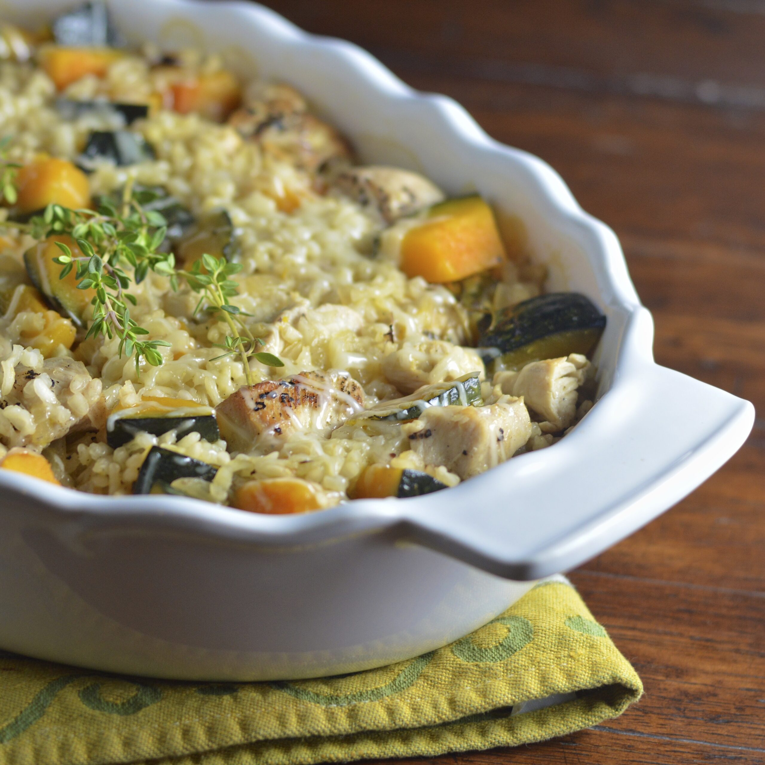 Baked Chicken Kabocha Squash Risotto Recipe
