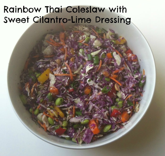 Rainbow Thai Coleslaw with Sweet Cilantro-Lime Dressing {Mariano’s Grocery Store Chicago}