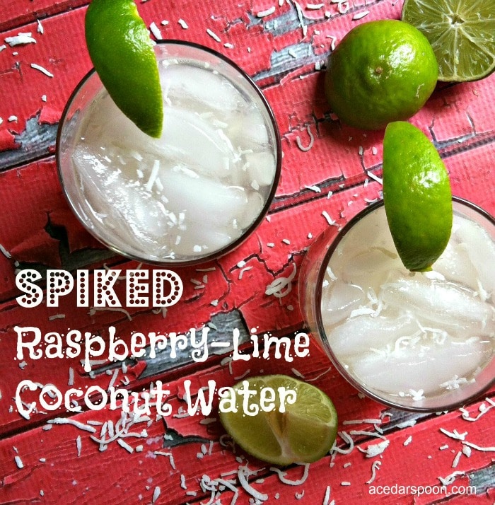 Spiked Raspberry-Lime Coconut Water