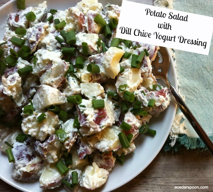 Potato Salad with Dill Chive Yogurt Dressing {Mariano’s Grocery Store Chicago}