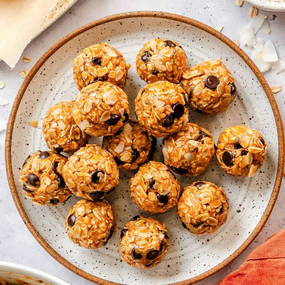 No-Bake Peanut Butter Coconut Oatmeal Bites