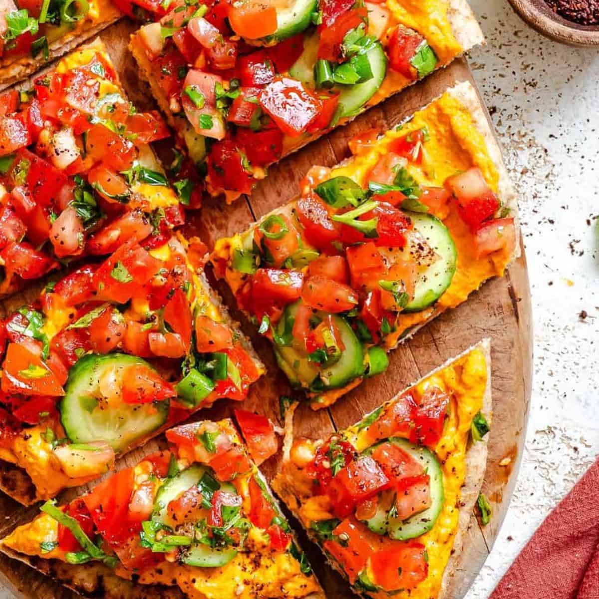 Mediterranean Naan Pizza