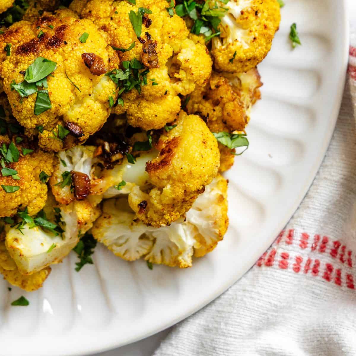 Curry Roasted Cauliflower