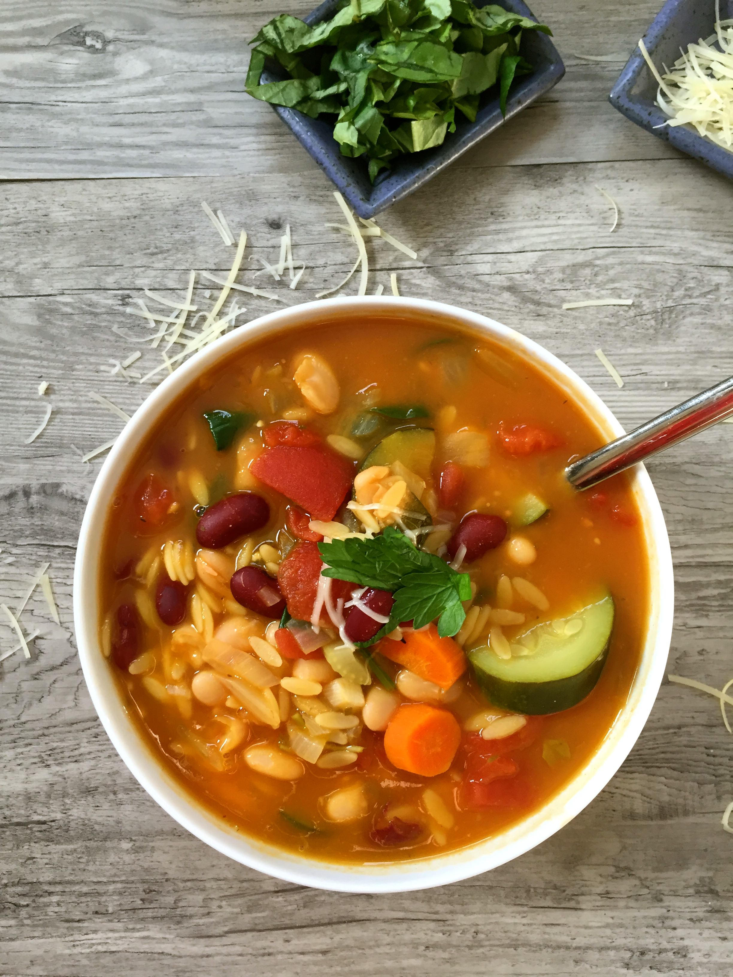 30 Minute Orzo Minestrone Soup