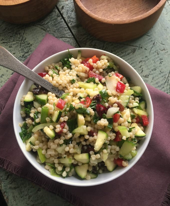 Israeli Couscous Salad with Lemon Dressing