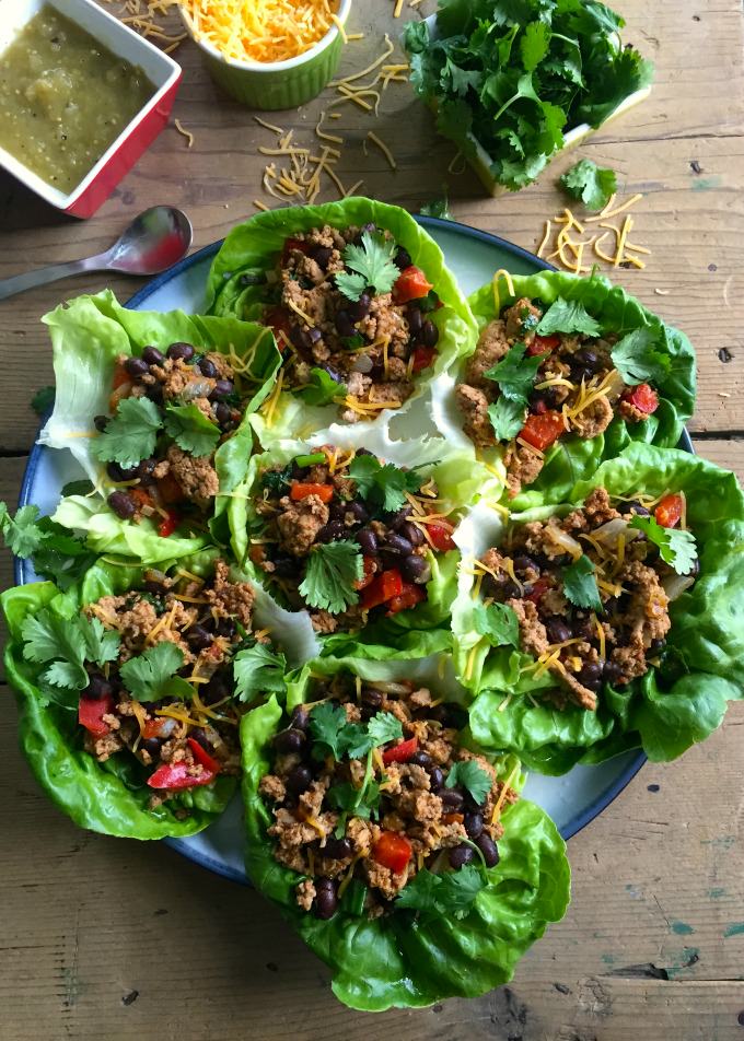 Mexican Turkey Lettuce Wraps