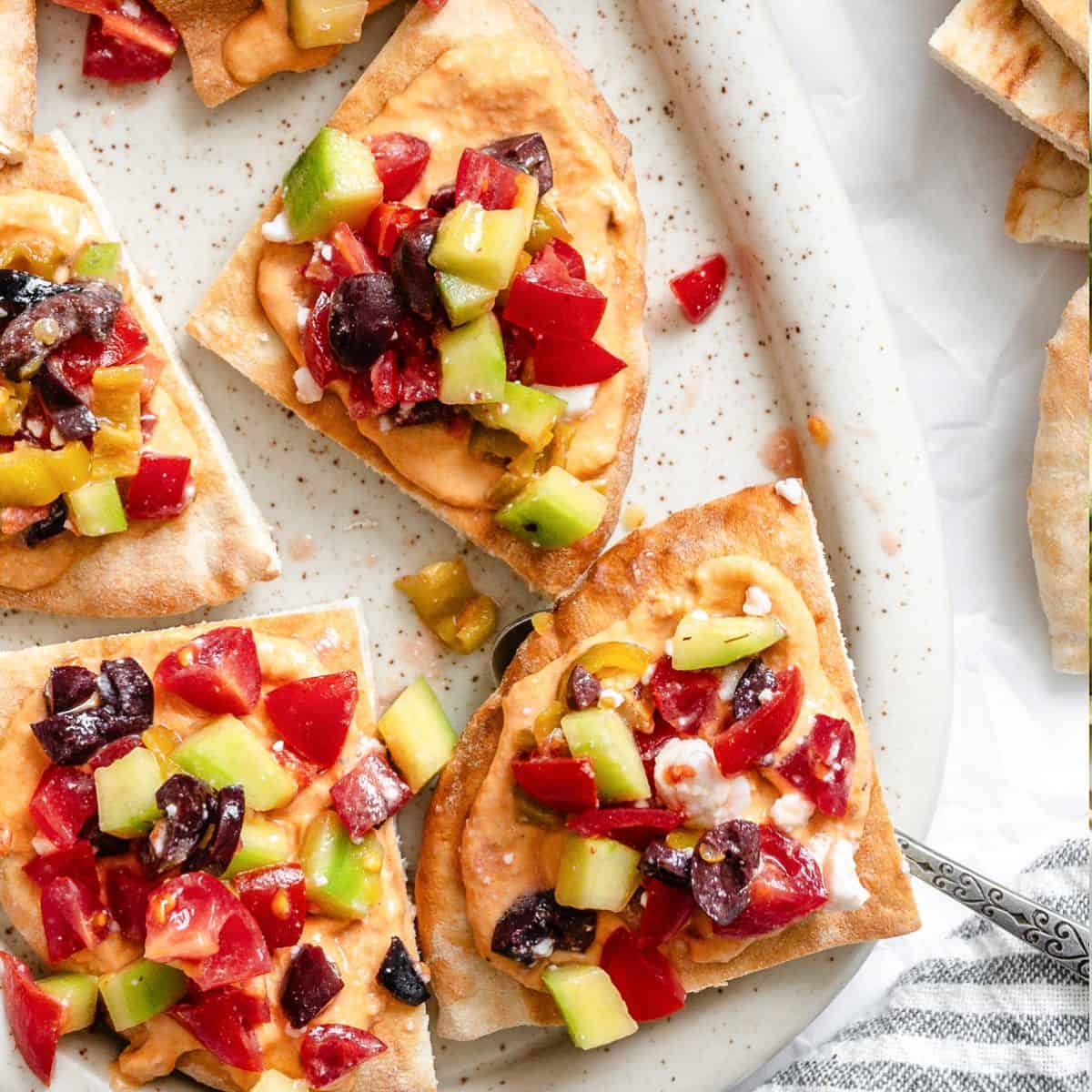 Loaded Hummus Pitas