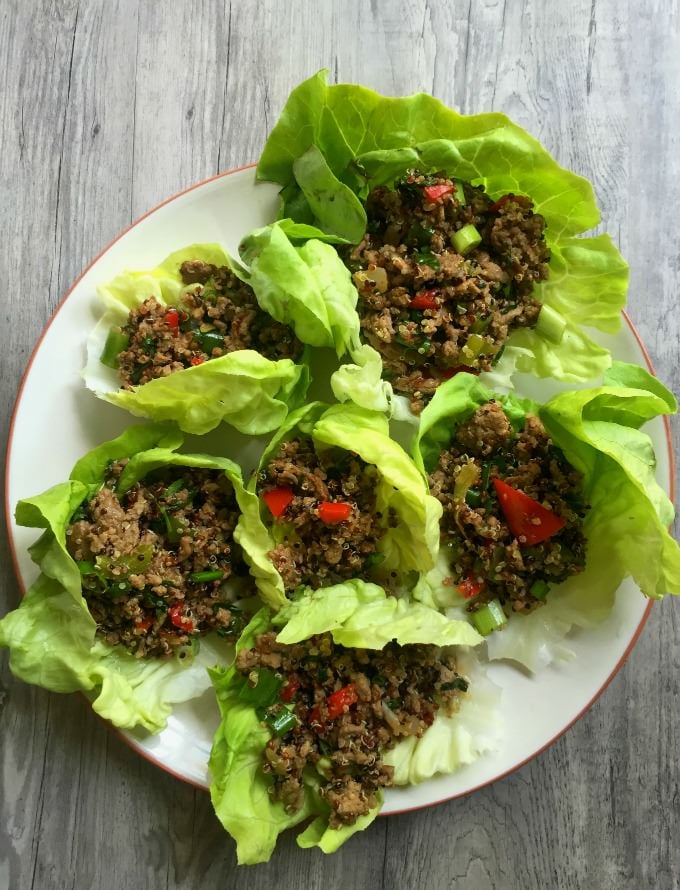 Thai Turkey Quinoa Lettuce Wraps