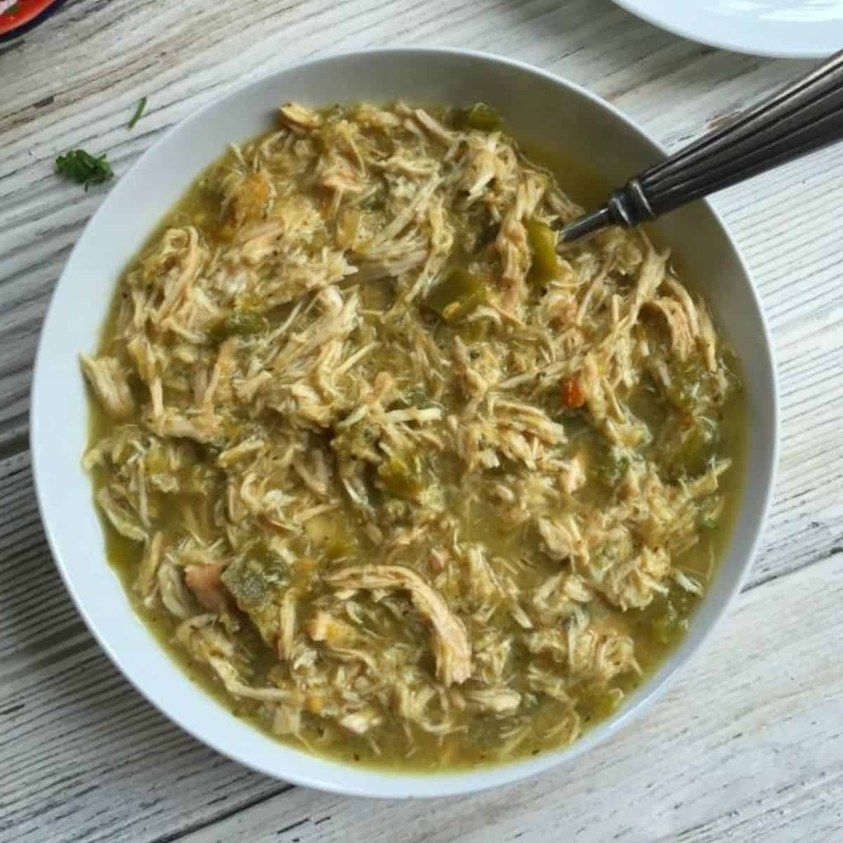 Slow Cooker Salsa Verde Chicken Tacos