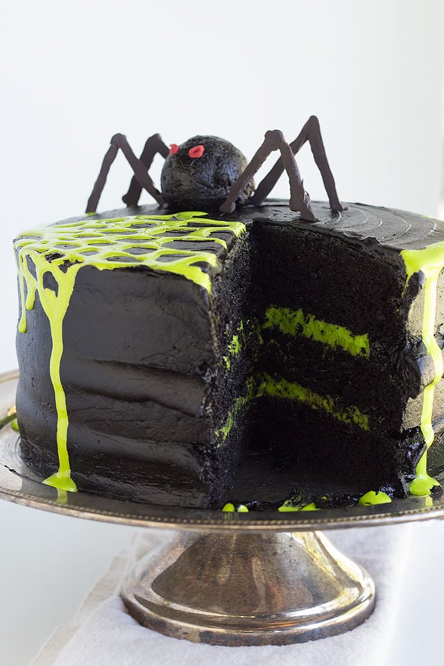 Spooky Spiderweb Cake