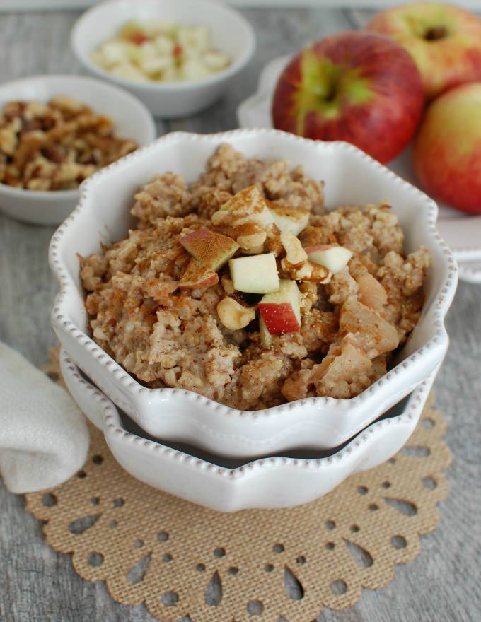 Slow Cooker Apple Pie Steel Cut Oatmeal