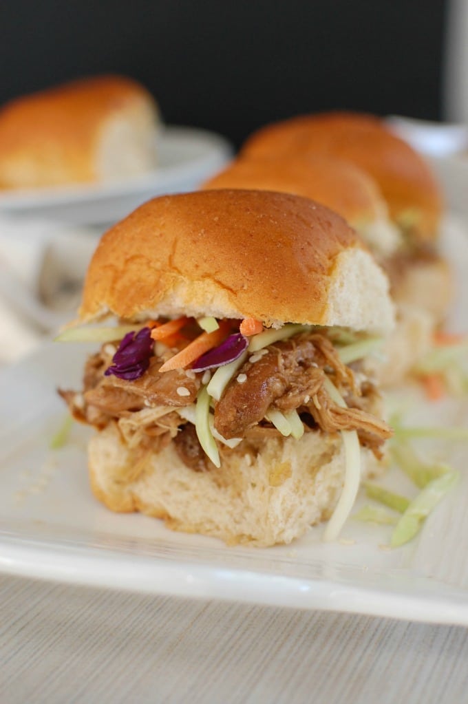 Slow Cooker Asian Honey Sesame Chicken Sliders