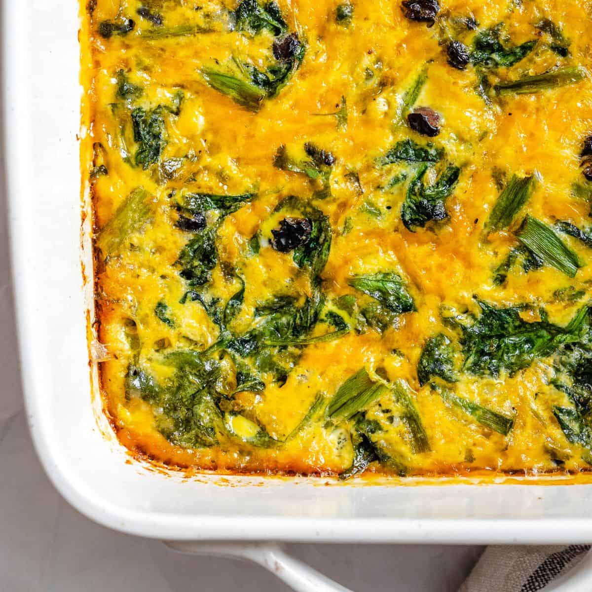 Cheesy Black Bean Egg Bake with Salsa Verde