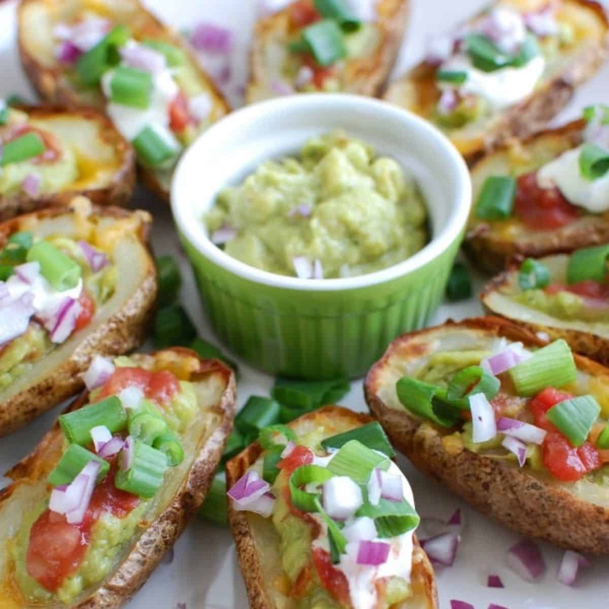 Guacamole Stuffed Potato Skins