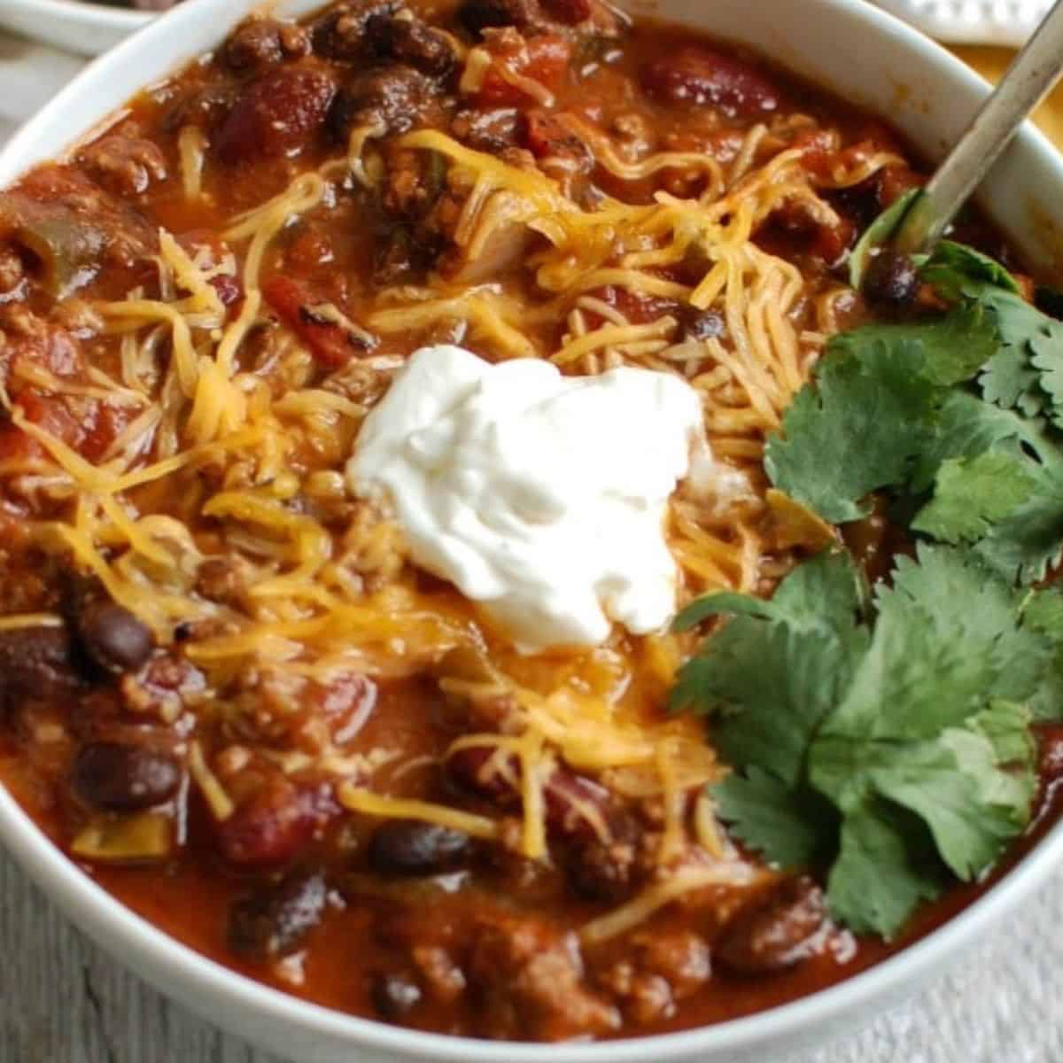 Beef and Bean Chili with Poblanos