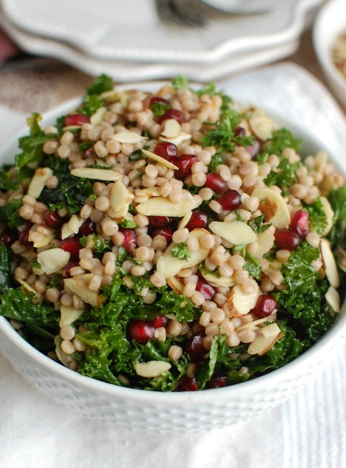 Kale Couscous Pomegranate Salad