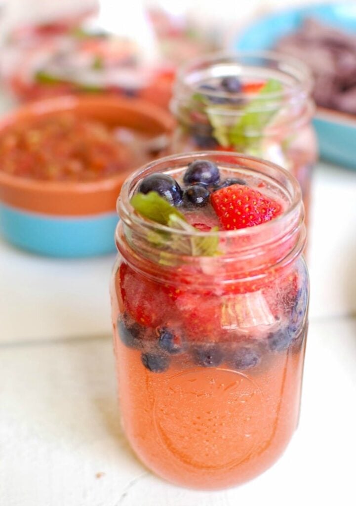 Strawberry Blueberry Lemonade Spritzer