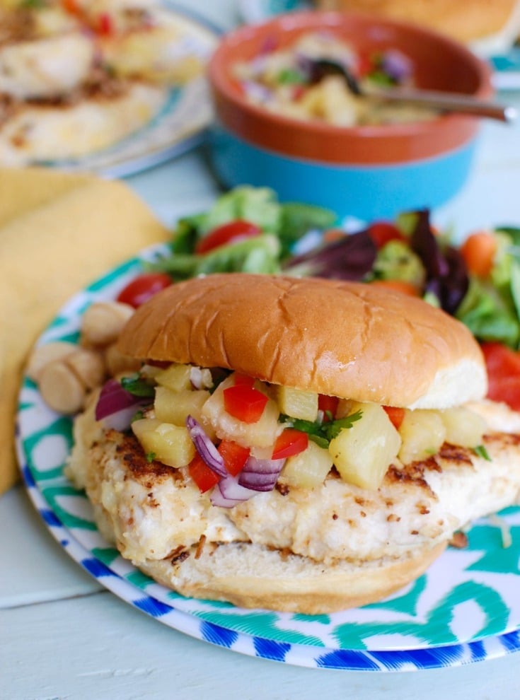 Macadamia Coconut Crusted Chicken with Pineapple Salsa