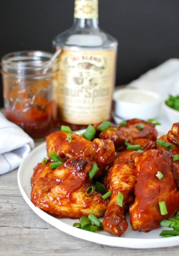 Whiskey Barbecue Baked Chicken Wings