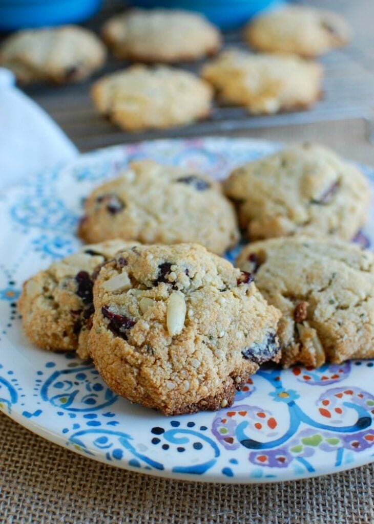 Coconut Cranberry Almond Cookies