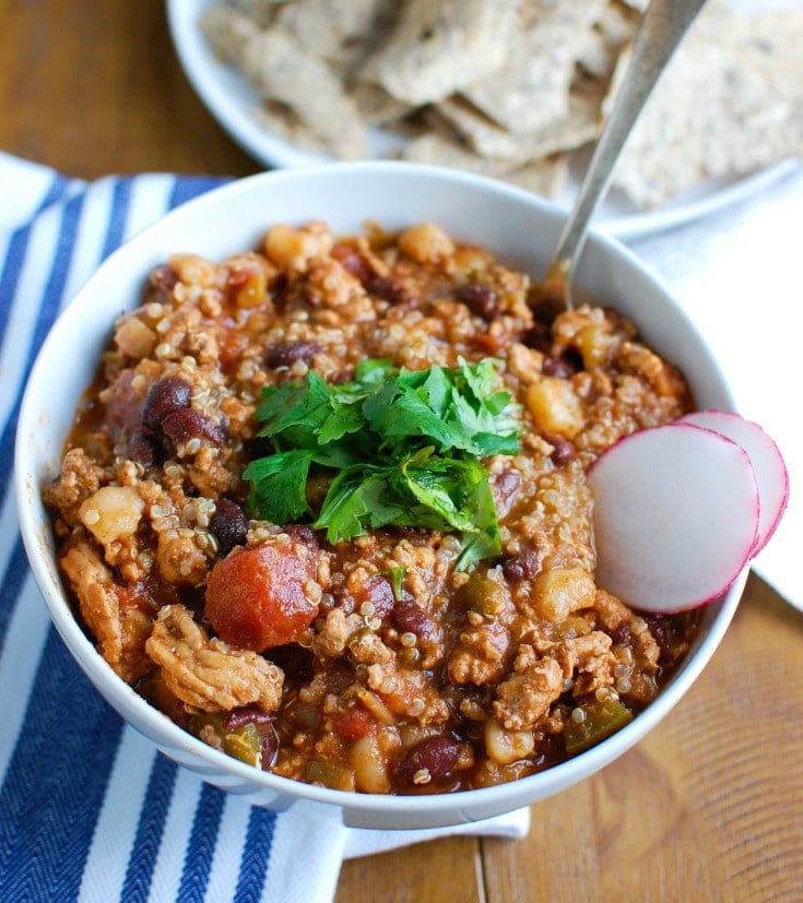 Slow Cooker Turkey Quinoa Chili