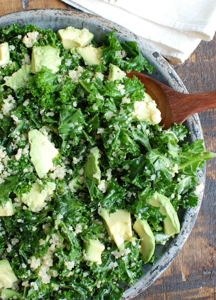 Avocado Kale Quinoa Salad