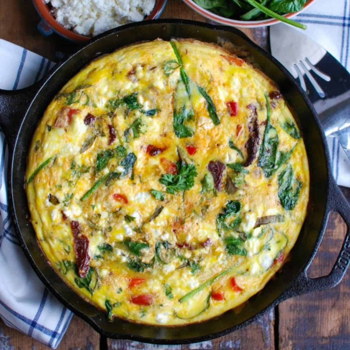 Sun-Dried Tomato Goat Cheese Frittata