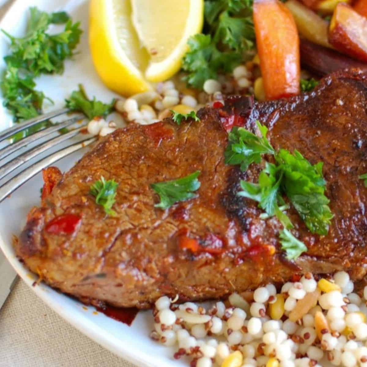 Pan Seared Harissa New York Strip Steak