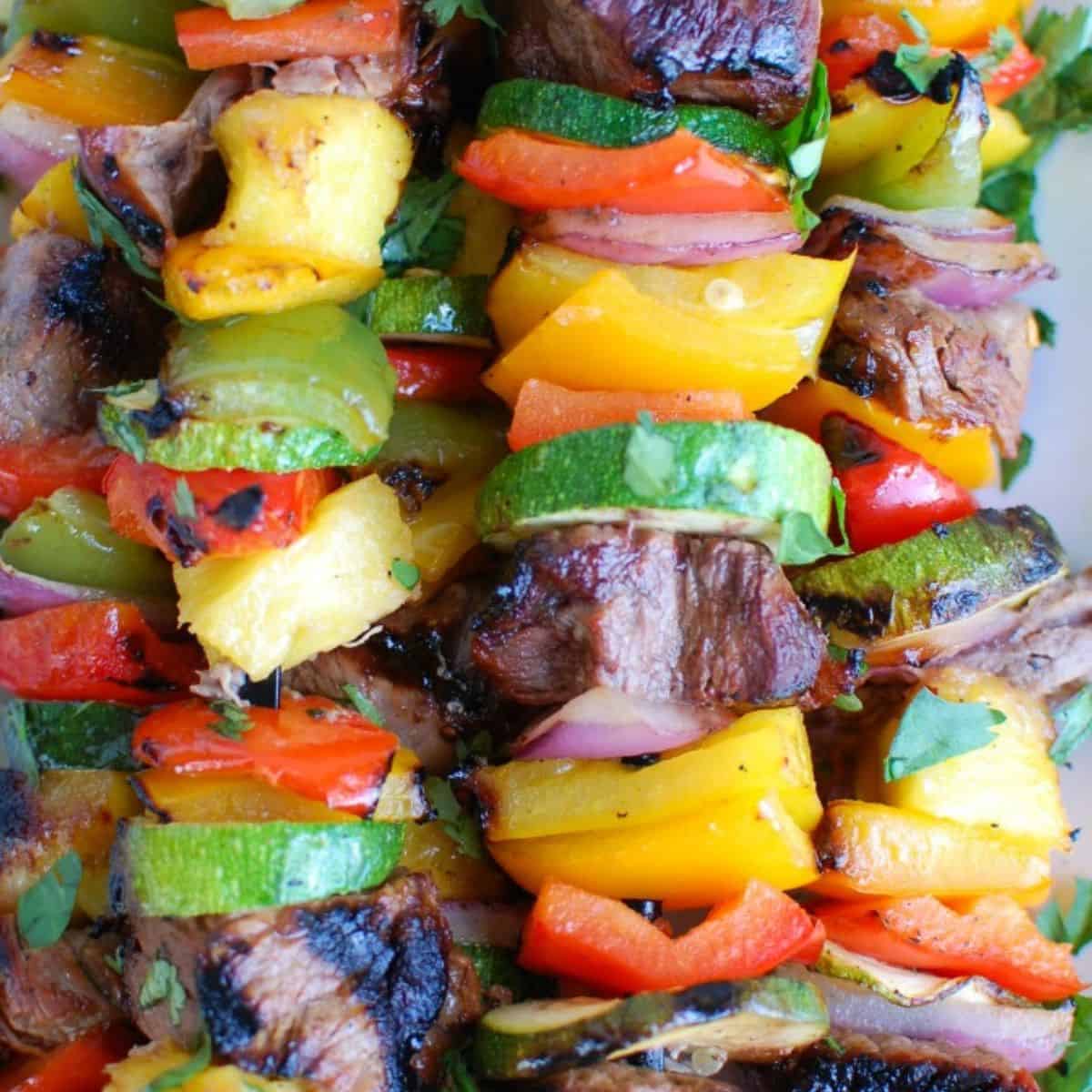Grilled Hawaiian Steak Kabobs