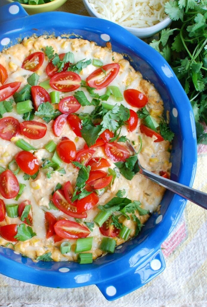 Baked Sriracha Sweet Corn Dip