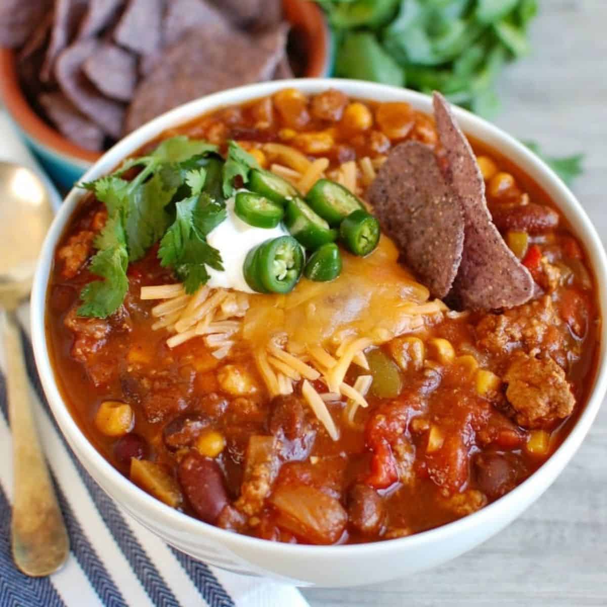 Slow Cooker Turkey Chili