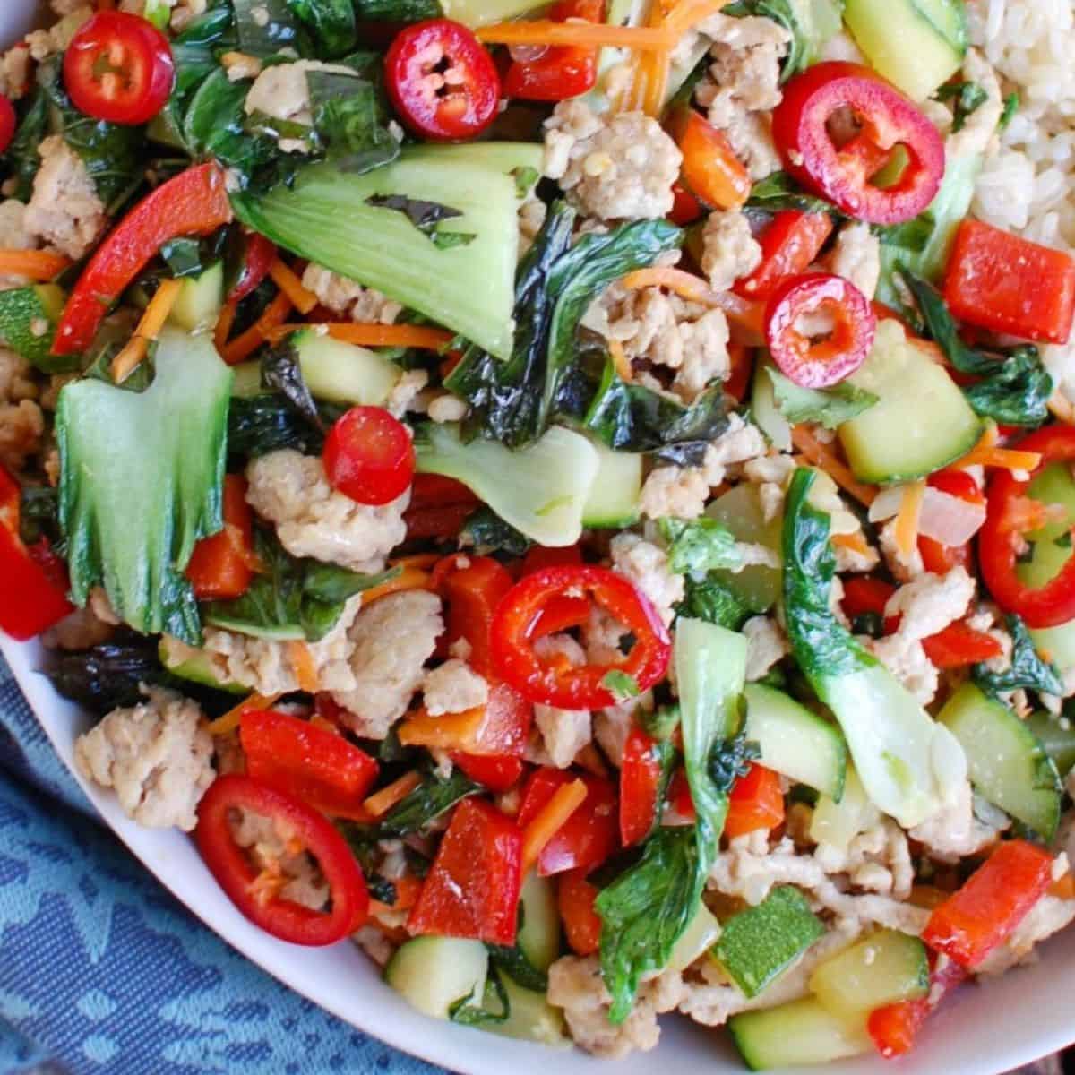 Spicy Thai Basil Chicken Stir-Fry