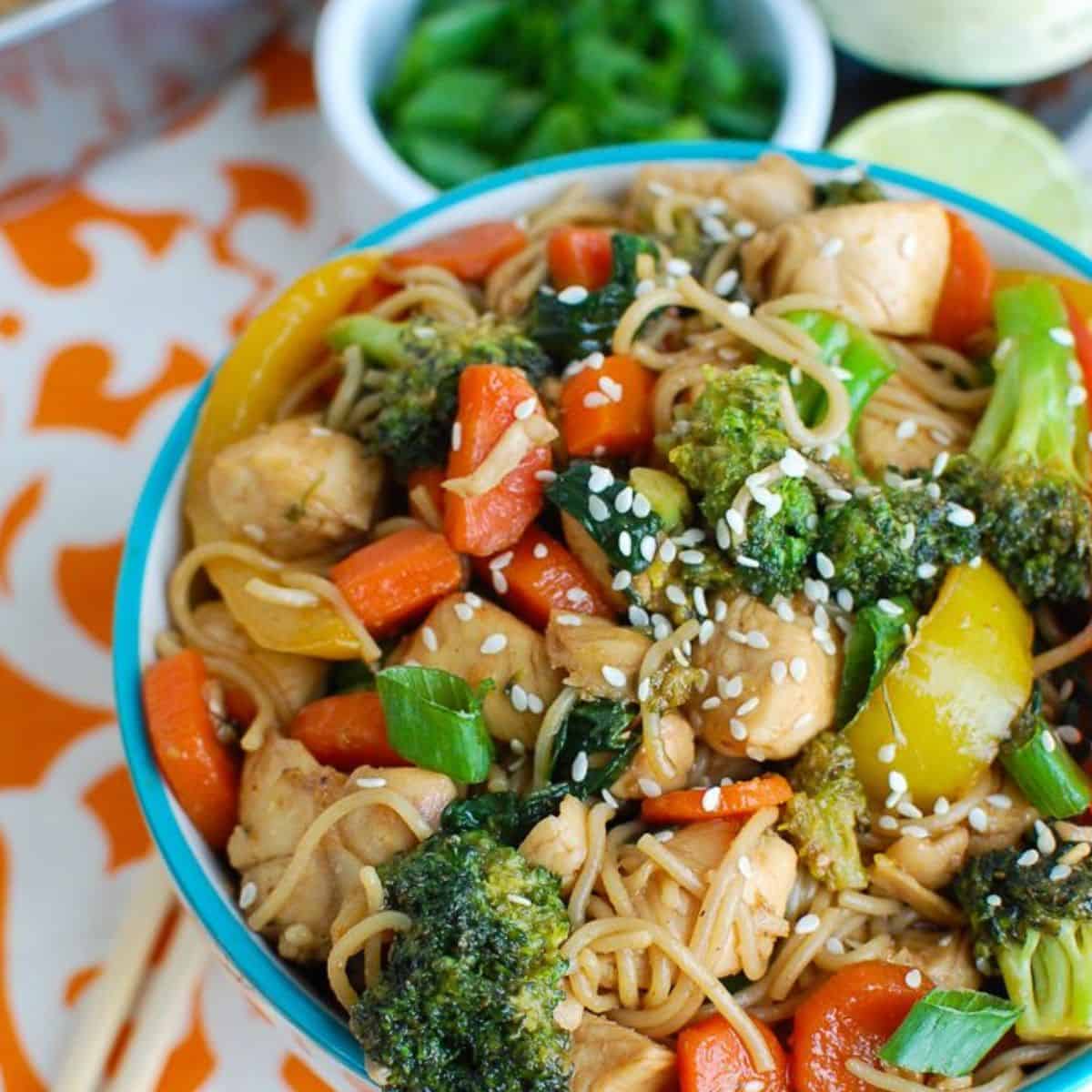 Easy Chicken Ramen Noodle Stir Fry