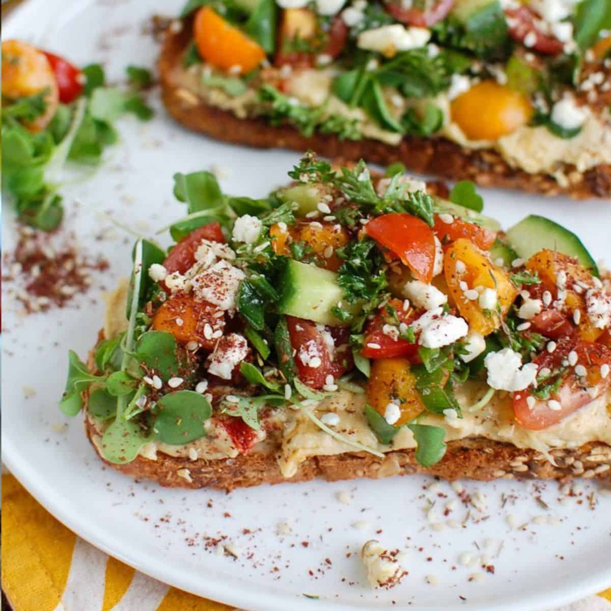 Mediterranean Hummus Toast with Za’atar