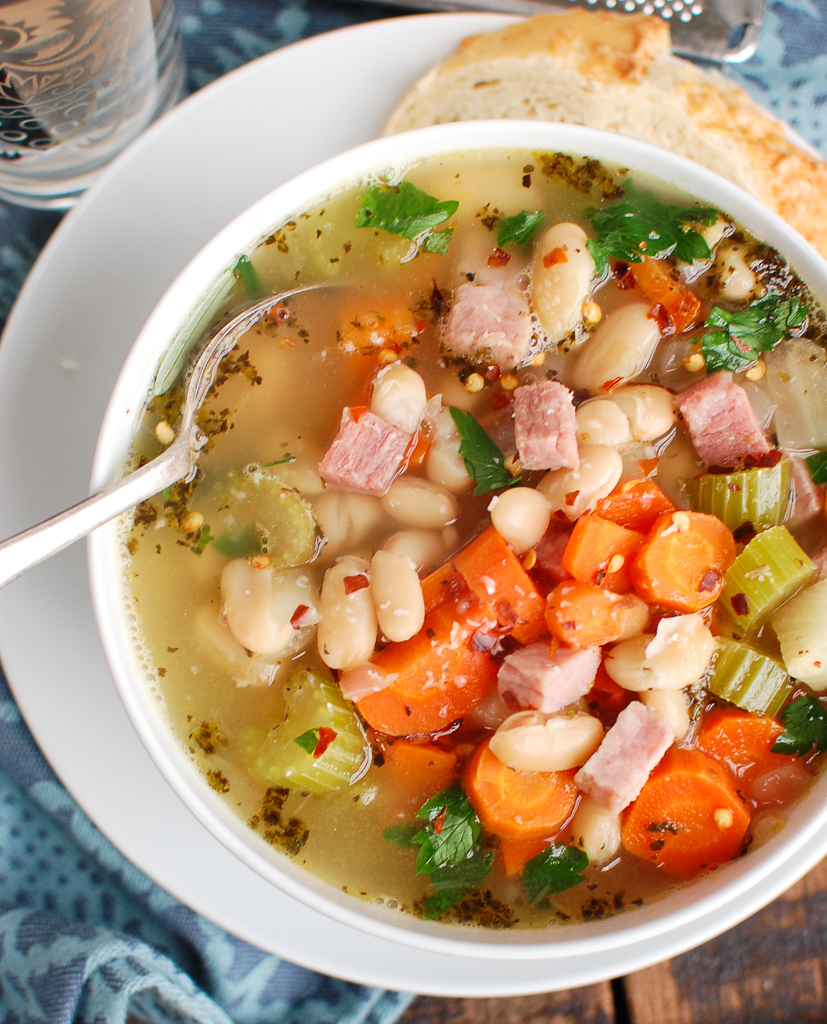 White Bean Soup and Ham