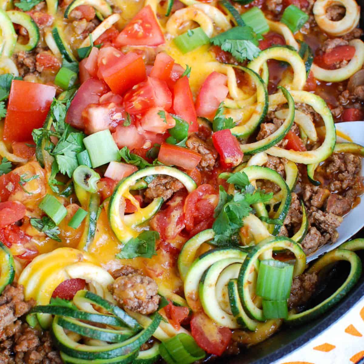 Easy Mexican Zucchini with Ground Beef (One Skillet, Low-Carb)