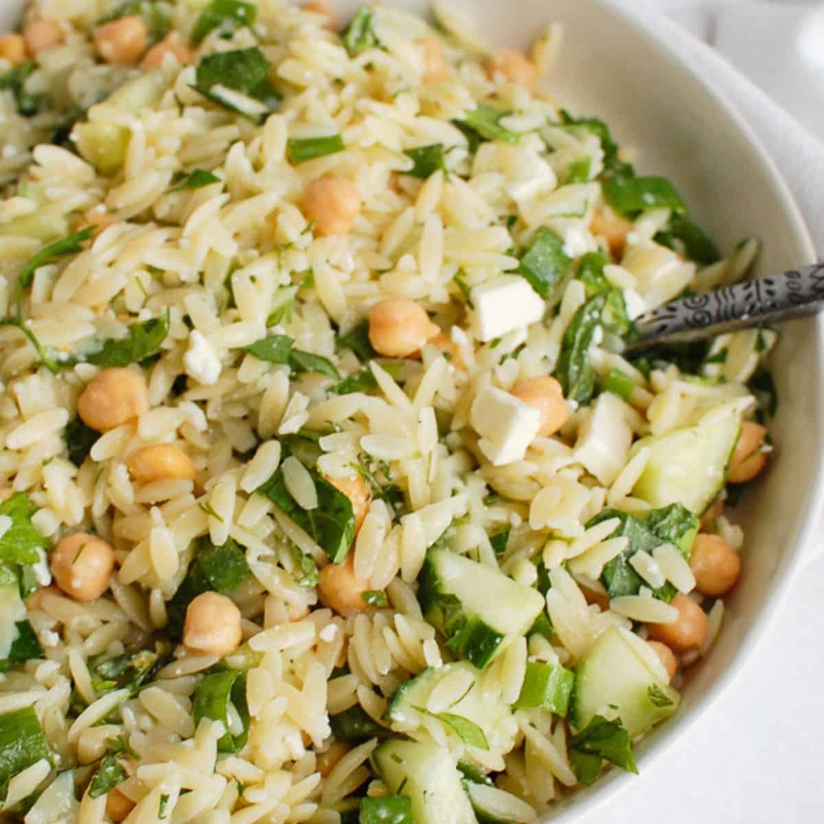 Chickpea Orzo Salad Recipe