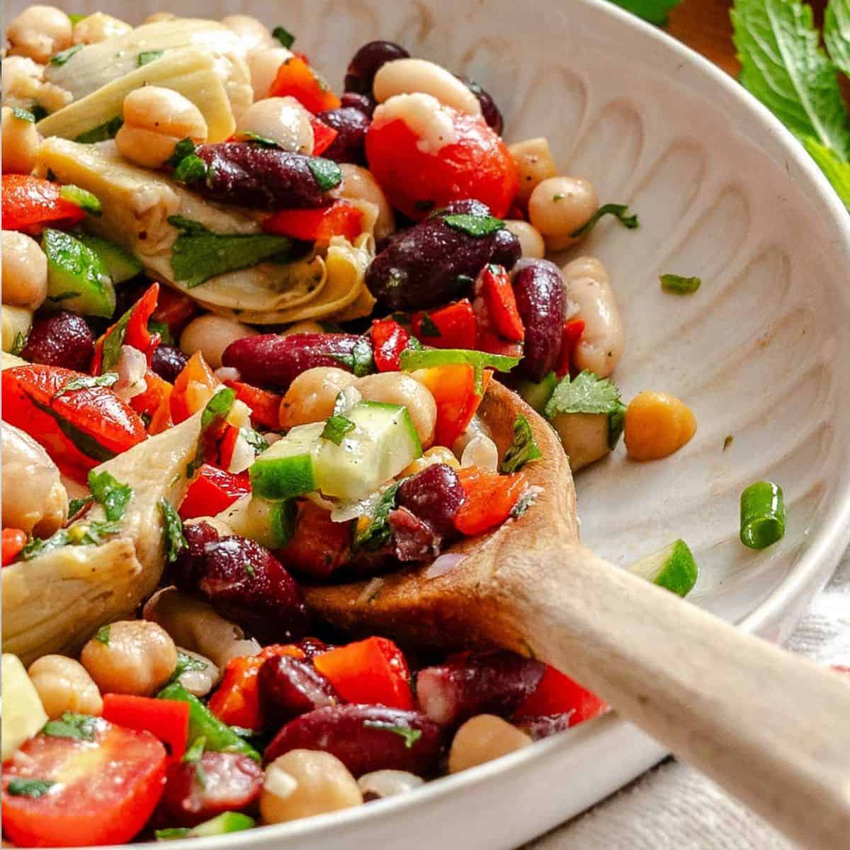 Mediterranean Three Bean Salad Recipe