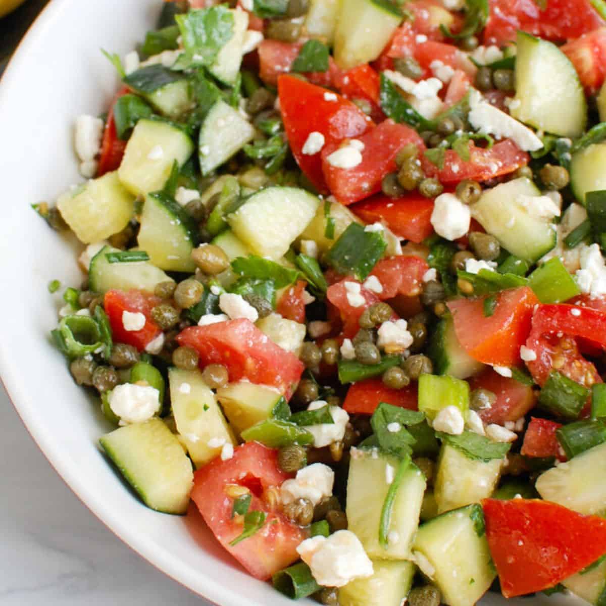 Tomato and Cucumber Salad with Capers