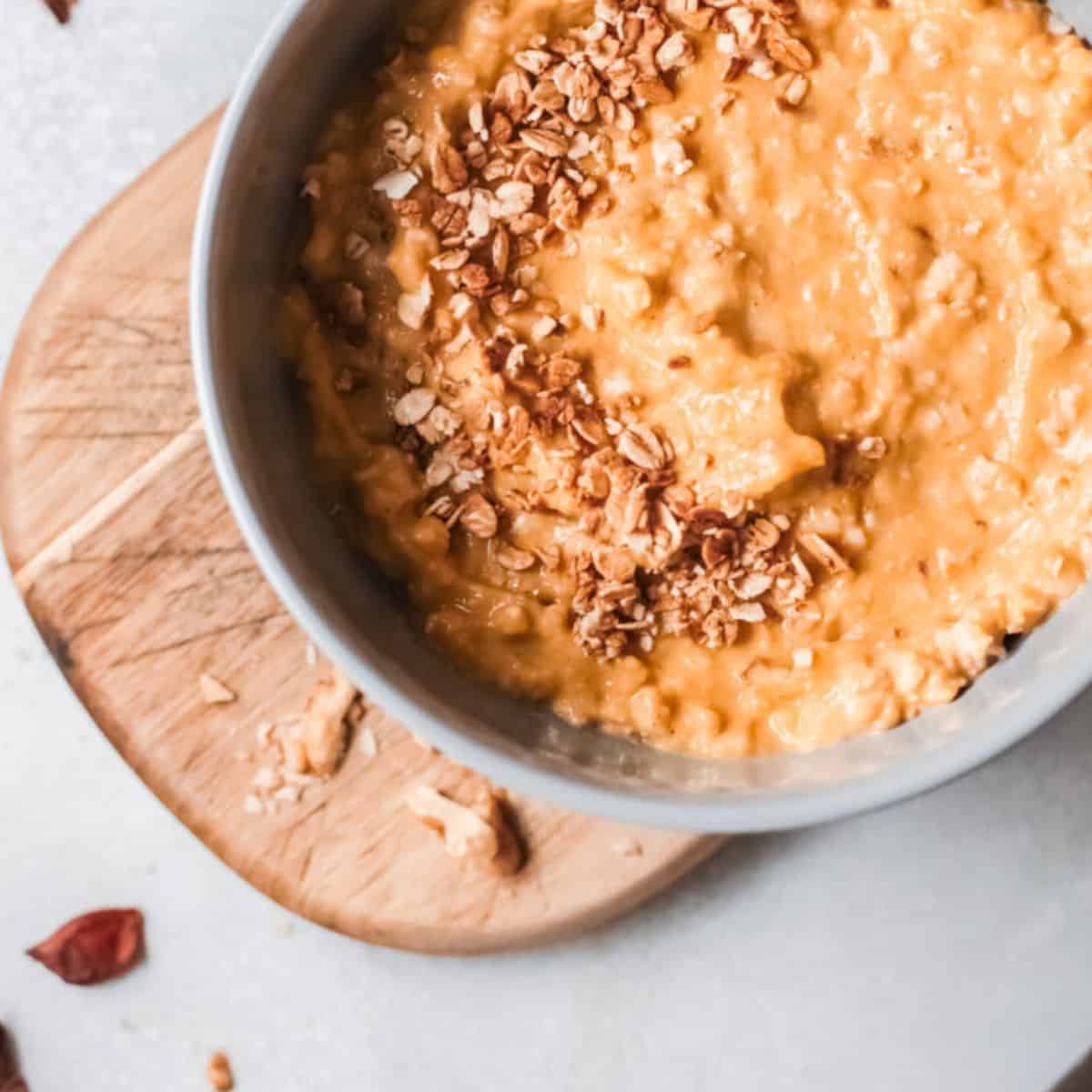 Easy Pumpkin Oatmeal