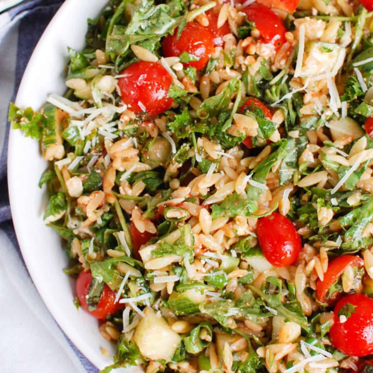 Tomato Feta Orzo Salad