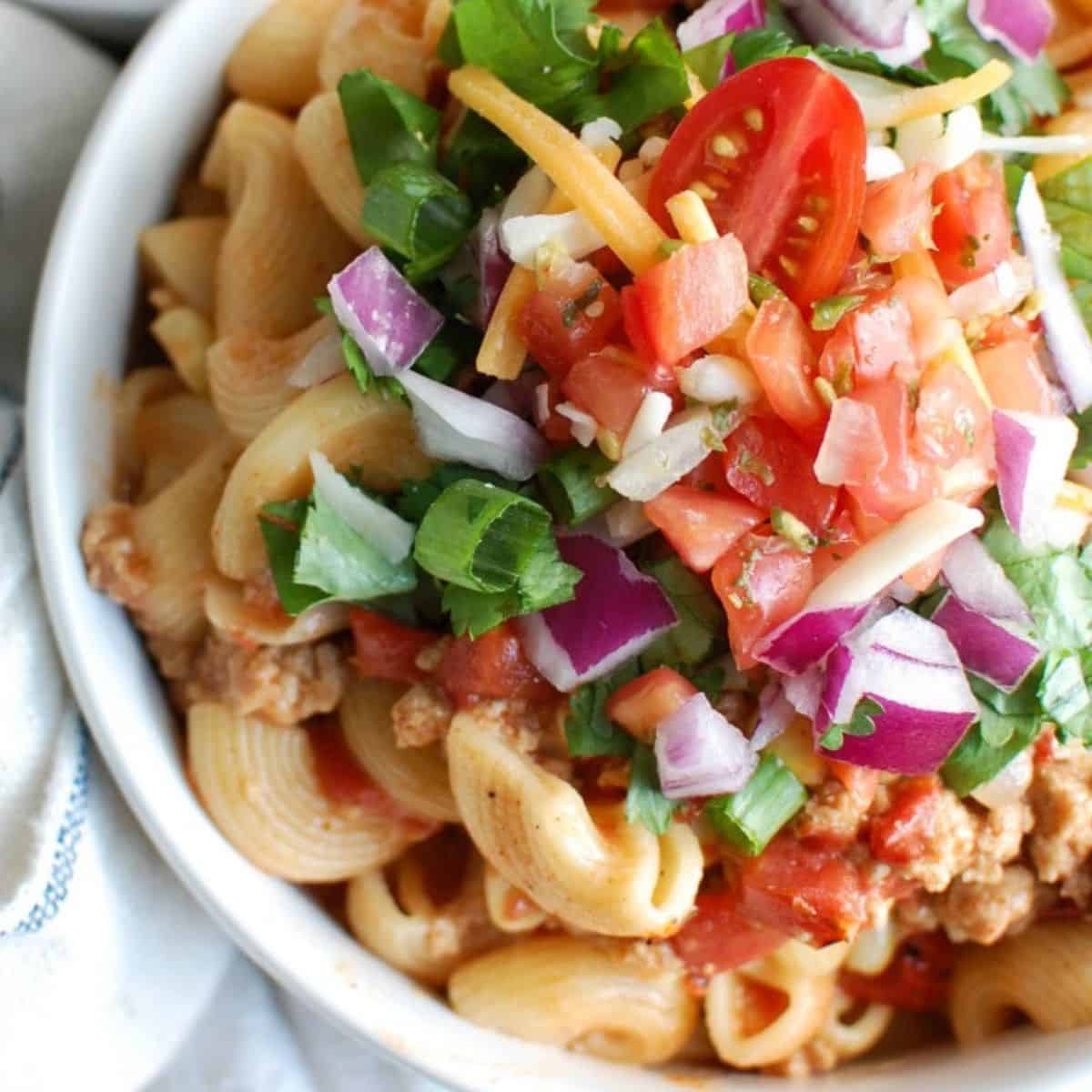 Instant Pot Turkey Taco Pasta