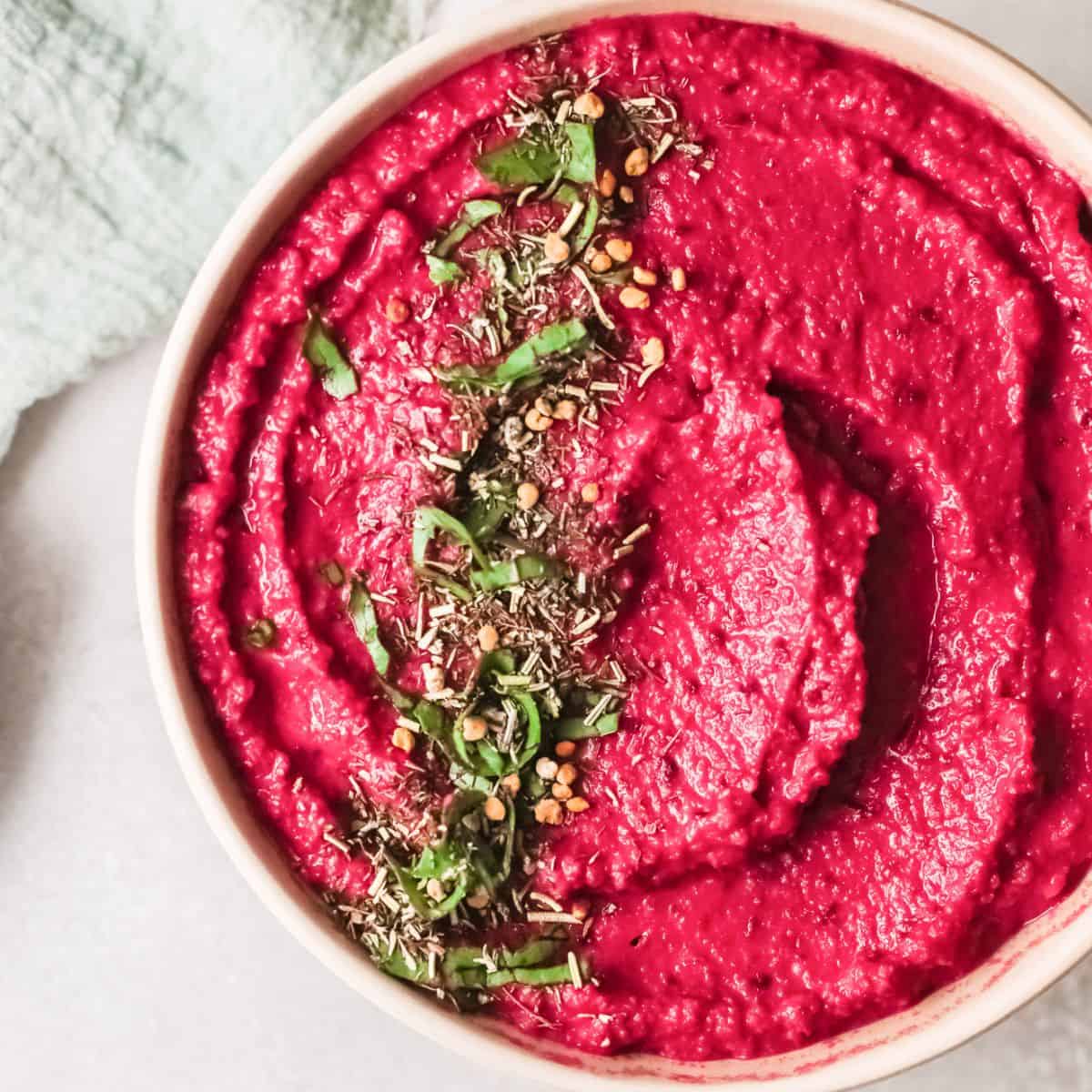 Easy Beet Hummus