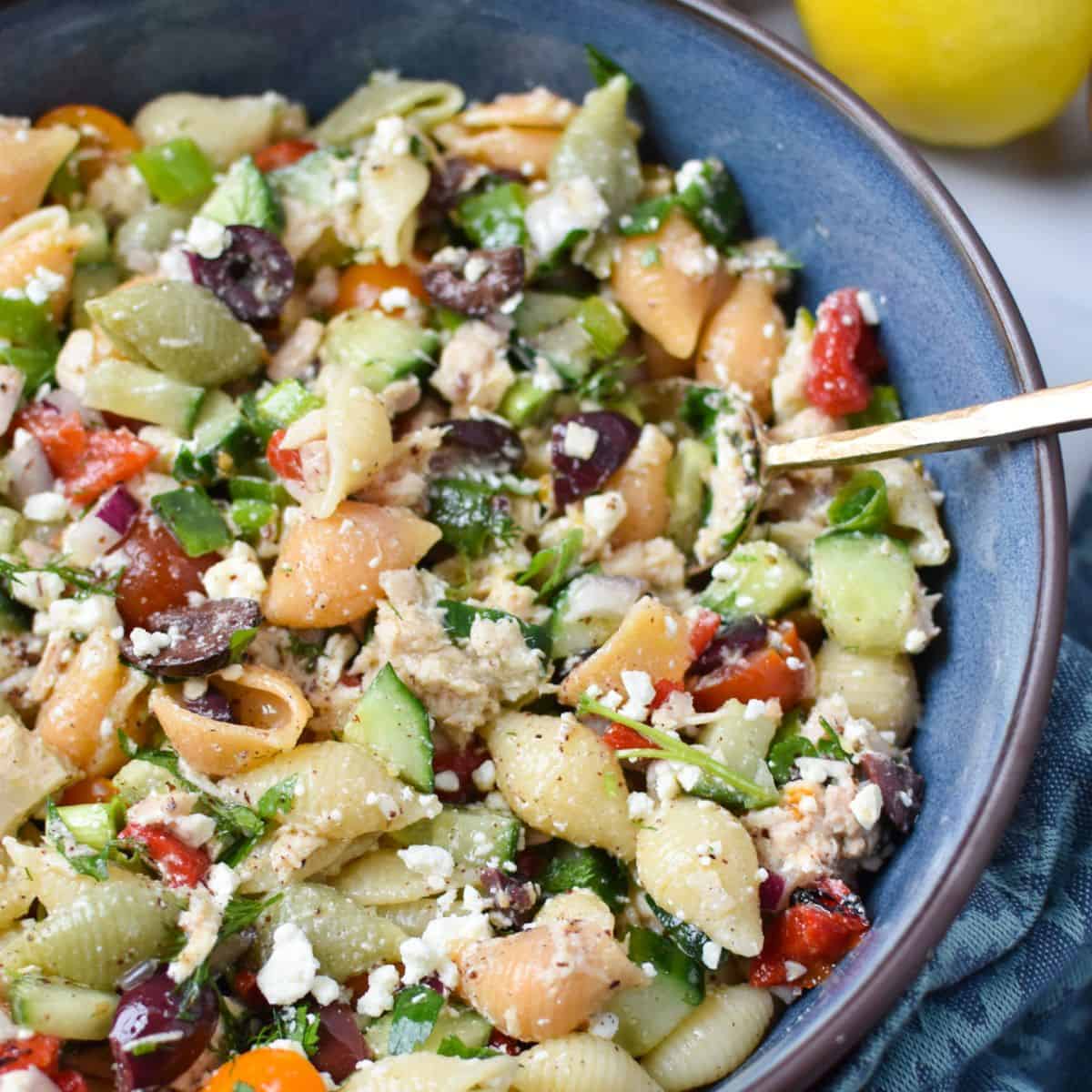 Mediterranean Tuna Pasta Salad