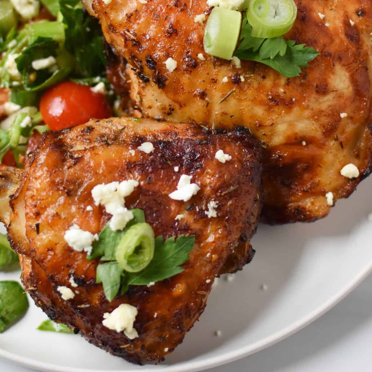 Air Fryer Mediterranean Chicken Thighs